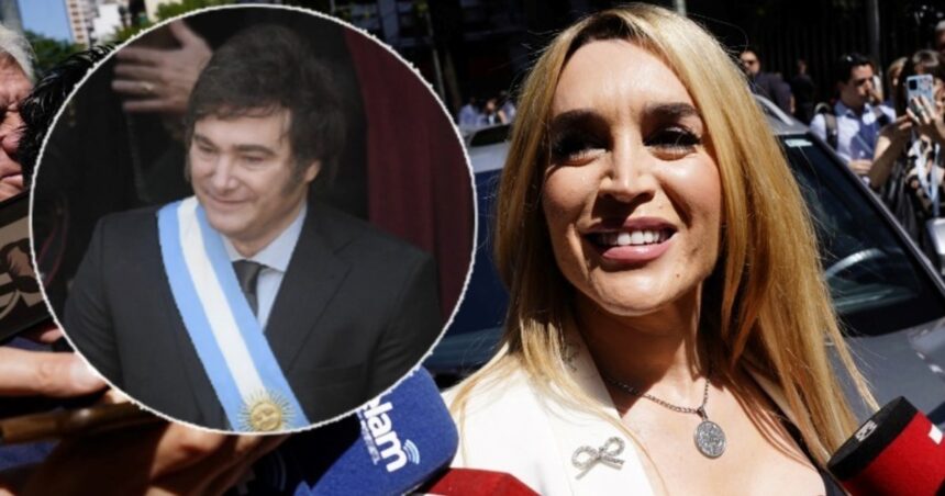 El look elegido por Fátima Florez para el acto de asunción del presidente Javier Milei El look elegido por Fátima Florez para el acto de asunción del presidente Javier Milei