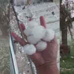 Temporal con granizo y fuertes vientos dejó destrozos en La Pampa y el oeste de Buenos Aires