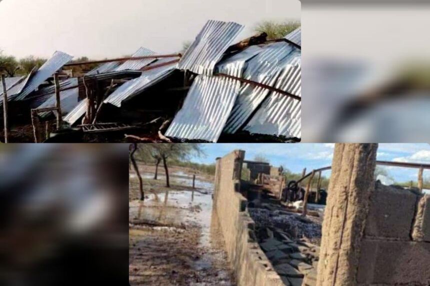 Ulapes: Un fuerte temporal produjo algunos daños en la zona de San Solano Ulapes: Un fuerte temporal produjo algunos daños en la zona de San Solano