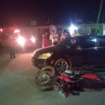 Motociclista resultó con heridas de consideración luego de colisionar contra una camioneta