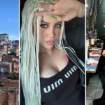 Wanda Nara visitó una favela de Brasil, cambió su look y grabó su nuevo videoclip