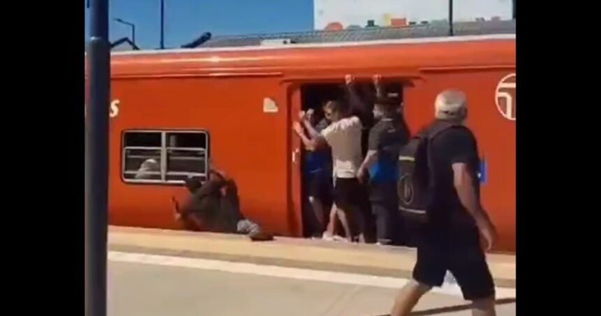 Grand Bourg: cayó borracho a las vías con el tren en movimiento y se salvó Grand Bourg: cayó borracho a las vías con el tren en movimiento y se salvó