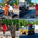 El Municipio Capital ejecuta tareas de bacheo en el Barrio Cochangasta