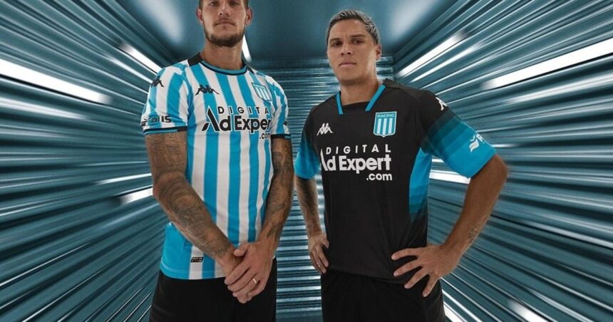 Racing presentó su nueva camiseta y el estreno será esta noche ante San Lorenzo