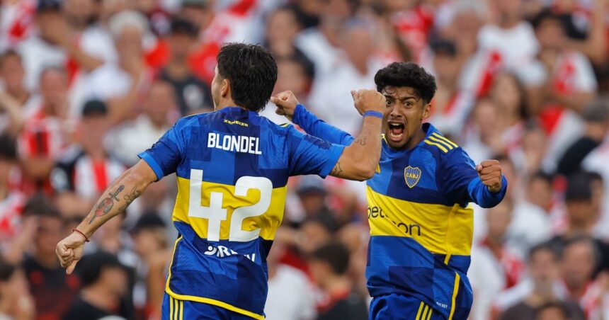 Así fue el gol de Medina para que Boca le empatara el Superclásico a River en el Monumental