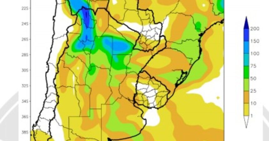 Habrá nuevamente lluvias “de muy variada intensidad” en la región agrícola