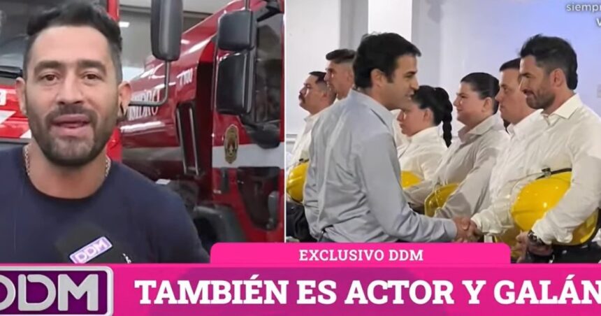 El Tucu López es bombero voluntario y tuvo que abandonar un móvil cuando sonó la alarma