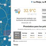 Luego de una jornada calurosa, a la capital riojana llegó un fuerte temporal