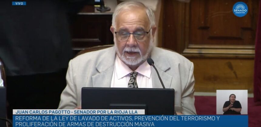 Juan Carlos Pagotto: “Solicito la aprobación del proyecto de ley de lavado de activos” Juan Carlos Pagotto: “Solicito la aprobación del proyecto de ley de lavado de activos”