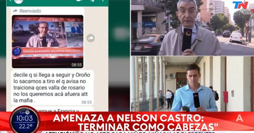 Violencia en Rosario: liberaron al acusado de amenazar de muerte al periodista Nelson Castro