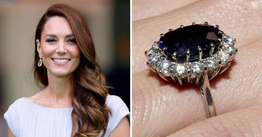 Kate Middleton y el zafiro azul: el significado del anillo de compromiso que también usó Lady Di