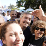 La marcha de La Cámpora por dentro:  apoyo de intendentes y huevazos por avenida Libertador