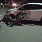 Automovilista giró en U en plena ruta y provocó un grave choque