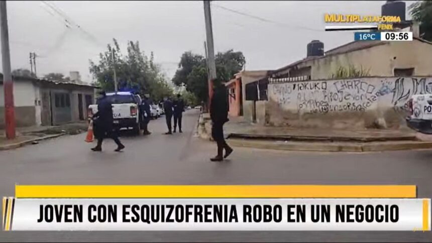 Un joven que padece esquizofrenia fue demorado por robar una calculadora