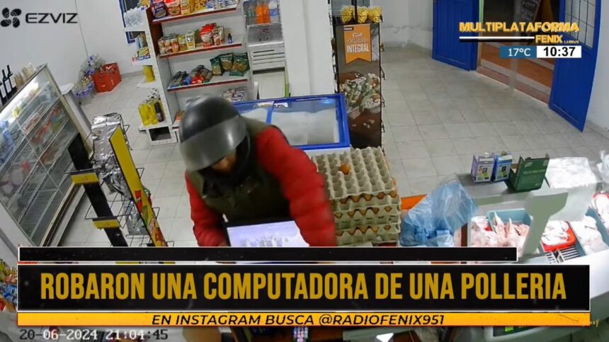 Delincuente robó una computadora de una despensa en el Barrio Mataderos