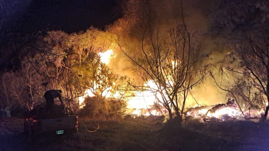 Incendio de gran magnitud se registró en Sanagasta