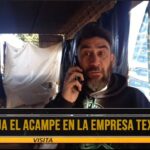 Continúa el acampe de extrabajadores en la fábrica Textilcom