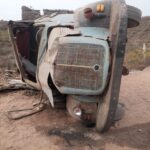 Vuelco de un camión en la cuesta del Hunquillal