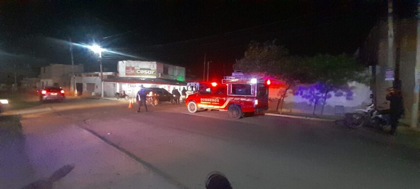 La Rioja: Fuerte Colisión entre una moto y un auto deja a  un herido grave