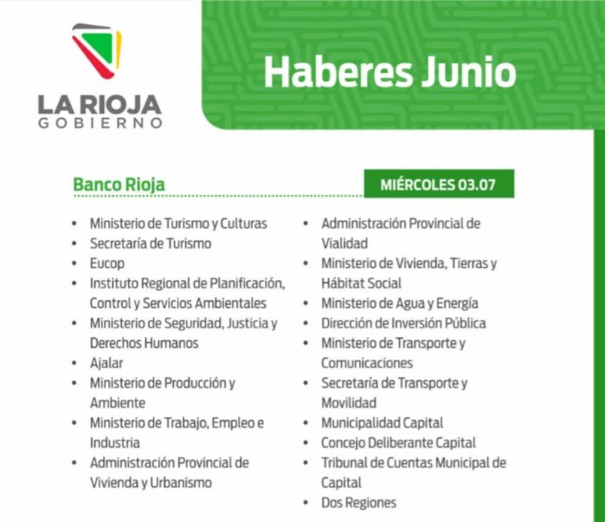 Cronograma de pago a empleados estatales para este 3 de julio Cronograma de pago a empleados estatales para este 3 de julio
