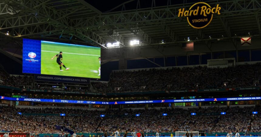 Así es el estadio Hard Rock Stadium de Miami, donde se jugará la final de la Copa América 2024