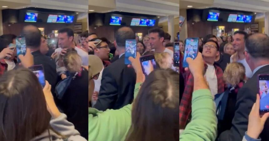 Lionel Scaloni visitó un shopping de Rosario y desató la locura de los hinchas