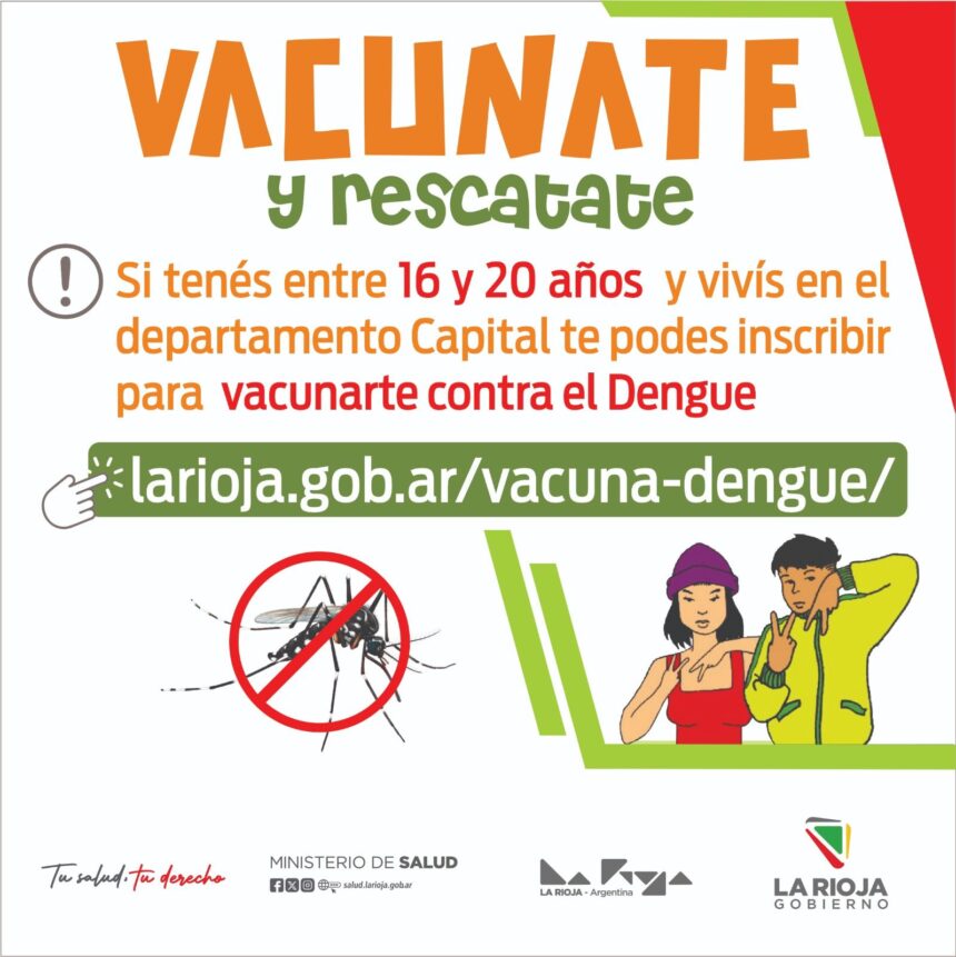 Chicos y chicas de 16 a 21 años ya pueden inscribirse para vacunarse contra el dengue Chicos y chicas de 16 a 21 años ya pueden inscribirse para vacunarse contra el dengue