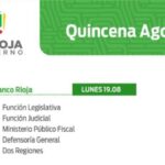 Cronograma de pago de la Quincena a empleados estatales para este 19 de agosto