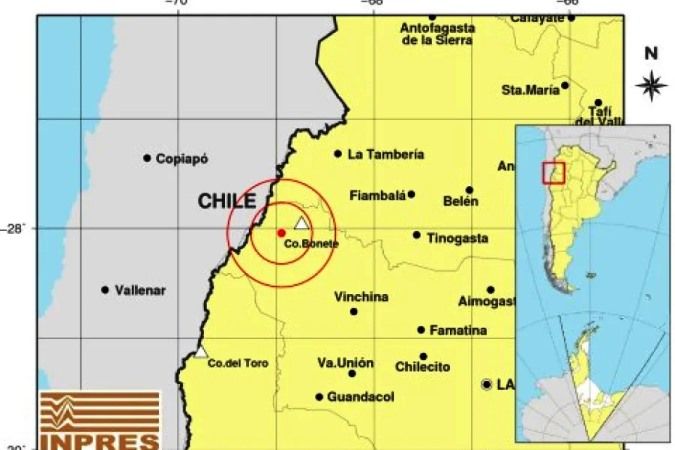 Tembló la precordillera riojana