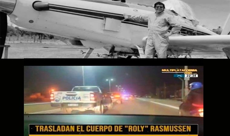 Con un mega operativo de seguridad, fue trasladado el cuerpo de Roly Rassmusen Con un mega operativo de seguridad, fue trasladado el cuerpo de Roly Rassmusen