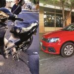 Chocan automóvil y moto en macrocentro. Quejas por demoras de ambulancia
