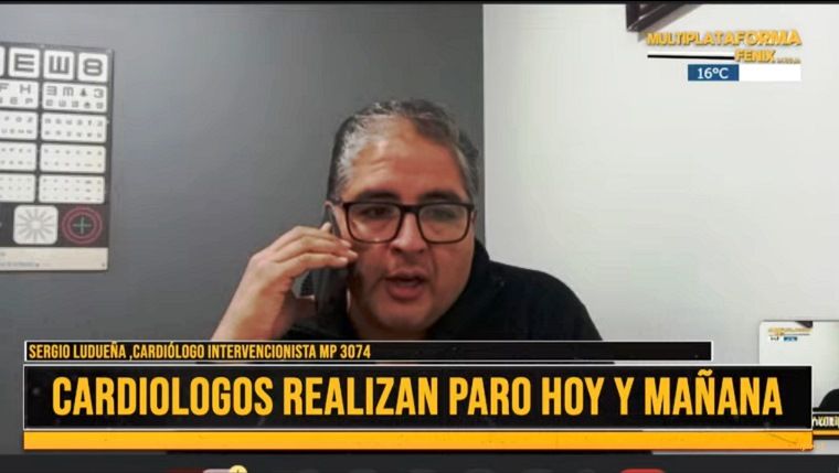 Sergio Ludueña en Fénix: Cardiólogos suspenden prácticas programadas