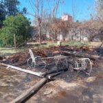 Se incendió el Quincho de una vivienda en calle El Peregrino Malligasta
