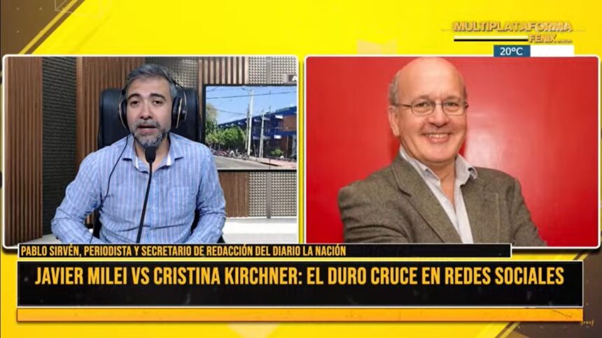 Cruce tuitero de Milei con Cristina Kirchner: habló en Fénix el periodista Pablo Sirven Cruce tuitero de Milei con Cristina Kirchner: habló en Fénix el periodista Pablo Sirven
