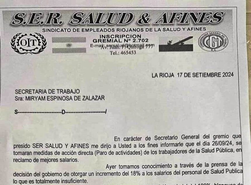 ULTIMO MOMENTO: SER Salud anuncia paro para el 26 de septiembre ULTIMO MOMENTO: SER Salud anuncia paro para el 26 de septiembre
