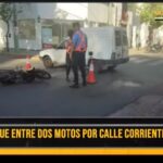 Fuerte accidente en pleno centro capitalino: dos motocicletas involucradas