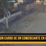 Chamical: roban carro a comerciante. Fueron descubiertos por cámaras de seguridad