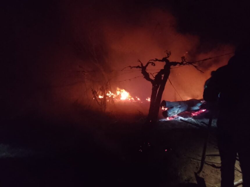 Incendio en una finca de Pituil: Gracias a la rápida respuesta se puedo evitar daños mayores