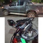 Capital: Un motocicleta impactó contra una camioneta