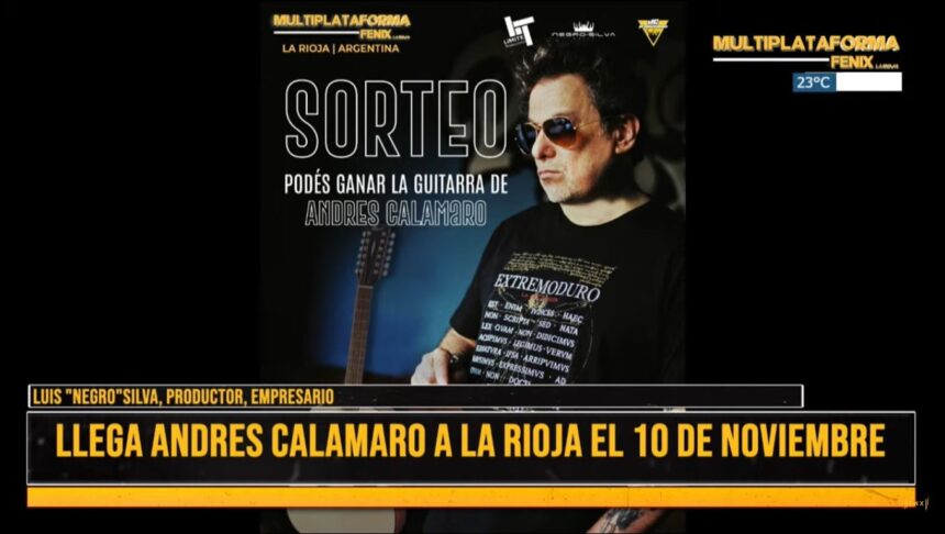Fénix te regala la guitarra autografiada de Andrés Calamaro