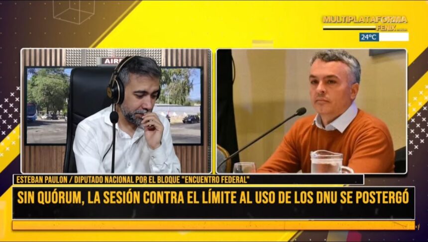 Esteban Paulón, sobre la fallida sesión para modificar la ley de DNU: “el gobierno metió la cola” Esteban Paulón, sobre la fallida sesión para modificar la ley de DNU: “el gobierno metió la cola”