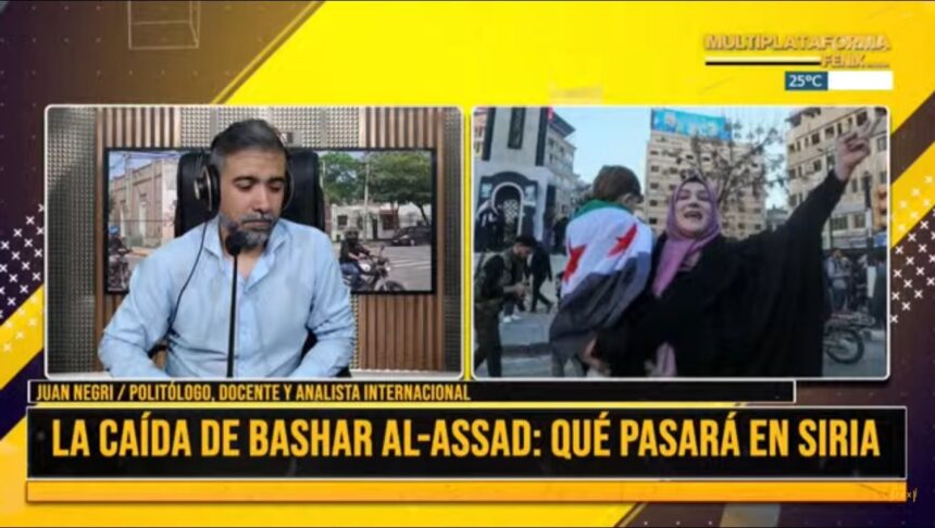 Juan Negri habló en Fénix por el derrocamiento de Bashar Al Assad Juan Negri habló en Fénix por el derrocamiento de Bashar Al Assad