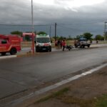 Una motociclista resultó herida tras chocar con otra moto