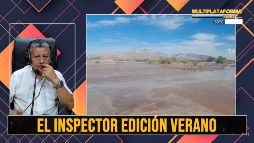 Vecinos varados por crecida del río en Guandacol Vecinos varados por crecida del río en Guandacol