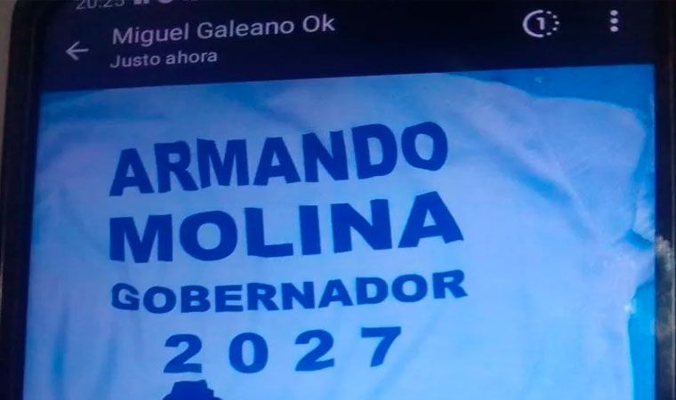 Miguel Galeano anunció que Armando Molina será candidato a gobernador para 2027 Miguel Galeano anunció que Armando Molina será candidato a gobernador para 2027