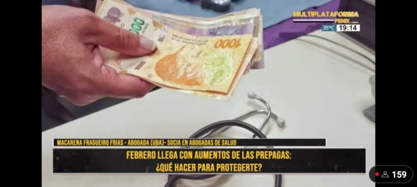 Macarena Fragueiro Frías: “Las prepagas aumentarán hasta un 37% en febrero y superan la inflación” Macarena Fragueiro Frías: “Las prepagas aumentarán hasta un 37% en febrero y superan la inflación”