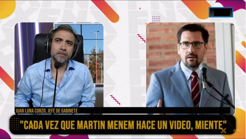 Juan Luna Corzo: “Cada vez que Martín Menem hace un video, miente”