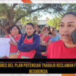 Trabajadoras del Plan “Potenciar Trabajo” reclaman en la residencia oficial por cesantías