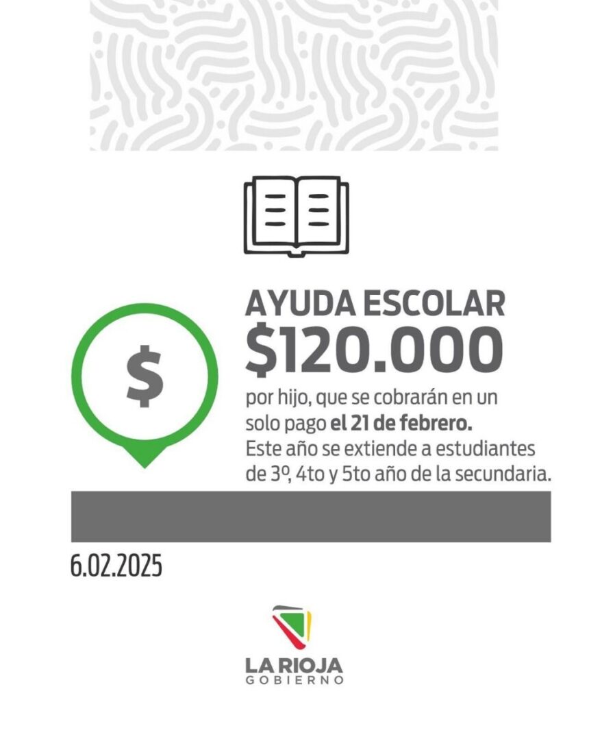 Gobierno paga este viernes la Escolaridad en una sola cuota y con aumento Gobierno paga este viernes la Escolaridad en una sola cuota y con aumento