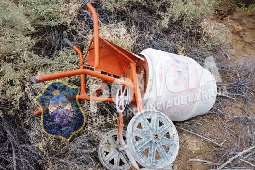 Aimogasta: la Policía recuperó una máquina hormigonera